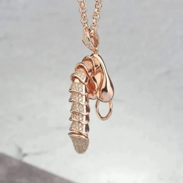 925 Sterling Silver Pullable Penis Pendant