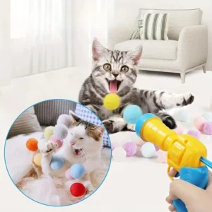 Pet Interactive Plush Ball Shooting Gun