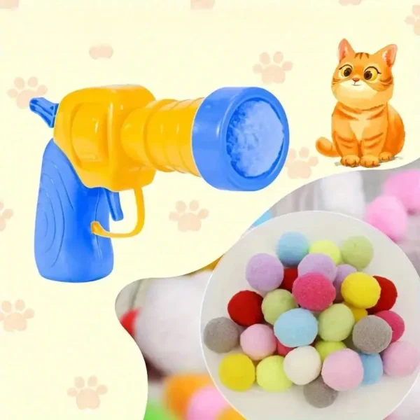 Pet Interactive Plush Ball Shooting Gun