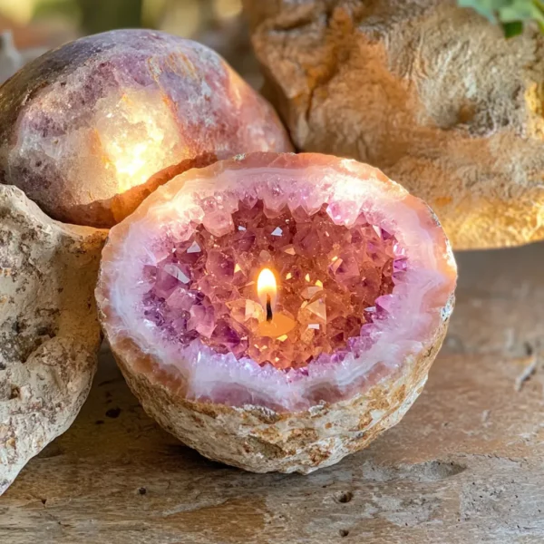 2025 New Aura Crystal Candle