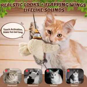 Interactive Chirping Bird Cat Toy