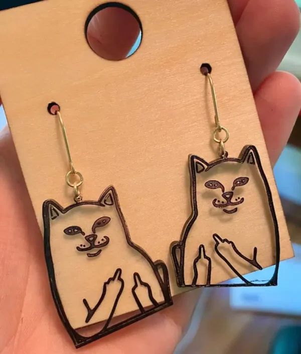 Paw-some Middle Finger Cat Ring