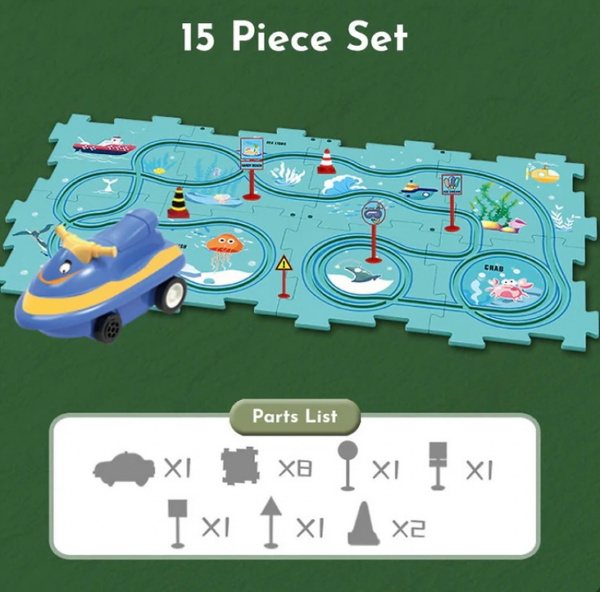 PuzzleRacer™ Kids Car Track Set - Image 3