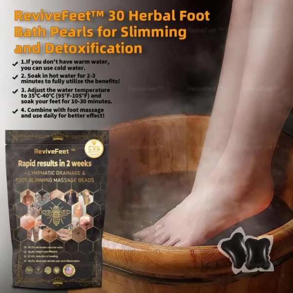 RevivaFoot™ Bee venom lymphatic drainage slimming foot bath beads