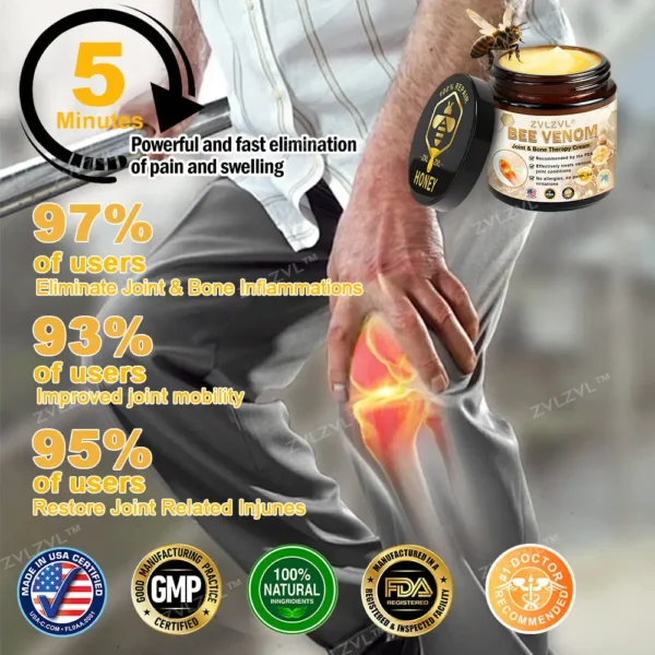 ZVLZVL™ Bee Venom Instant Ultra Strength Pain Relief Therapy Cream