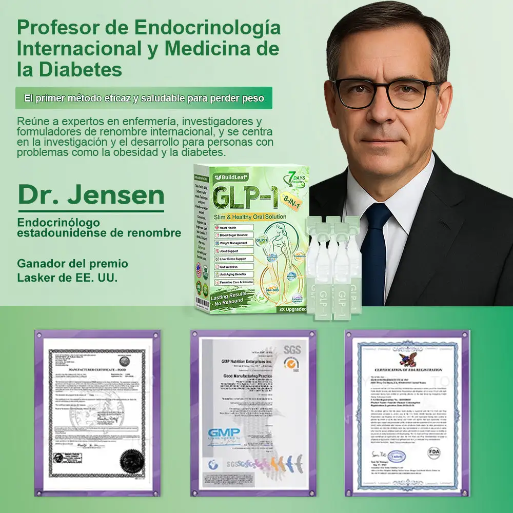 𝐁𝐮𝐢𝐥𝐝𝐋𝐞𝐚𝐟® 𝑮𝑳𝑷-1 𝐅𝐢𝐭 & 𝐕𝐢𝐭𝐚𝐥 8 en 1 𝐒𝐨𝐥𝐮𝐜𝐢ó𝐧 𝐎𝐫𝐚𝐥🥇 (Solo una vez al día, cambios visibles en 7 días) Para obesidad, salud cardiovascular, diabetes, apnea del sueño, salud intestinal, problemas articulares y más(副本)