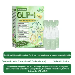 𝐁𝐮𝐢𝐥𝐝𝐋𝐞𝐚𝐟® 𝑮𝑳𝑷-1 𝐅𝐢𝐭 & 𝐕𝐢𝐭𝐚𝐥 8 en 1 𝐒𝐨𝐥𝐮𝐜𝐢ó𝐧 𝐎𝐫𝐚𝐥🥇 (Solo una vez al día, cambios visibles en 7 días) Para obesidad, salud cardiovascular, diabetes, apnea del sueño, salud intestinal, problemas articulares y más(副本)