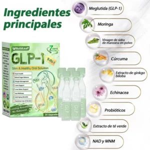 𝐁𝐮𝐢𝐥𝐝𝐋𝐞𝐚𝐟® 𝑮𝑳𝑷-1 𝐅𝐢𝐭 & 𝐕𝐢𝐭𝐚𝐥 8 en 1 𝐒𝐨𝐥𝐮𝐜𝐢ó𝐧 𝐎𝐫𝐚𝐥🥇 (Solo una vez al día, cambios visibles en 7 días) Para obesidad, salud cardiovascular, diabetes, apnea del sueño, salud intestinal, problemas articulares y más(副本)