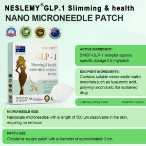 【Last Day Promotion 60% OFF】💕NESLEMY®Tirzepatide Slimming & health NANO MICRONEEDLE PATCH👑(Zero Pain, 24/7 Release | Lose 9 kg FAST | 90% Sugar Drop | )💕