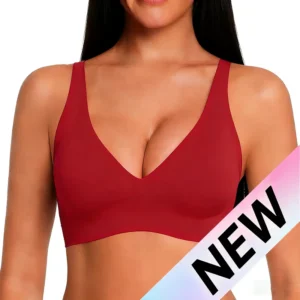 NESLEMY Wireless Push Up Bra for Women - Seamless Deep V Bralette, All-Day Comfort T-Shirt Bra for Everyday Wear